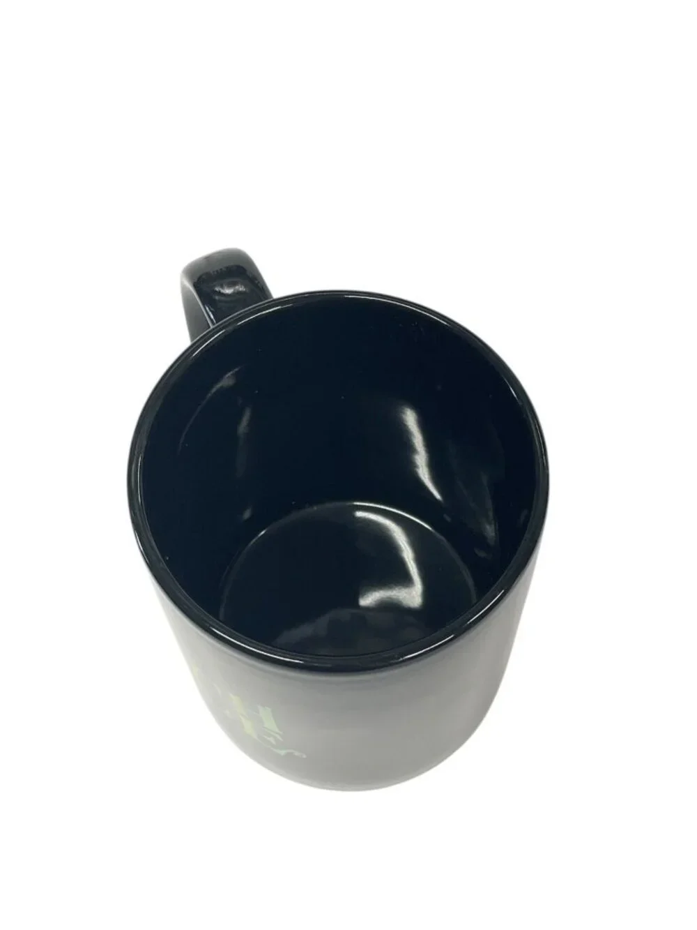 Global Design Confections‎ Black Ceramic Mug 15oz Teach Peace Rainbow Text